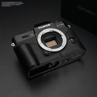 GARIZ Kamera-Ledertasche Schwarz für Fujifilm X-T30, X-T20  Modell: XS-CHXT30BK
