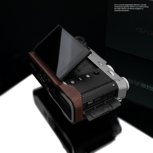 GARIZ Kamera-Ledertasche Braun für Fujifilm X-100V Modell: HG-CHX100VBR