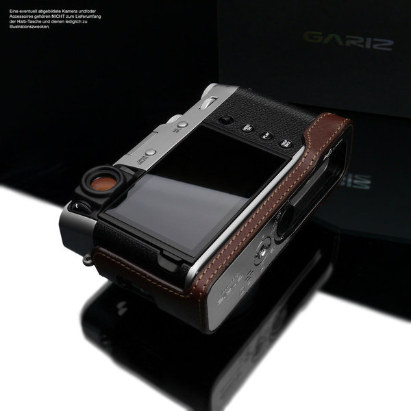 GARIZ Kamera-Ledertasche Braun für Fujifilm X-100V Modell: HG-CHX100VBR