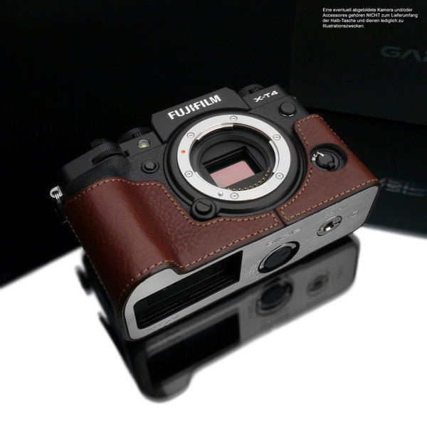 GARIZ Kamera-Ledertasche Braun für Fujifilm X-T4 Modell: XS-CHXT4BR
