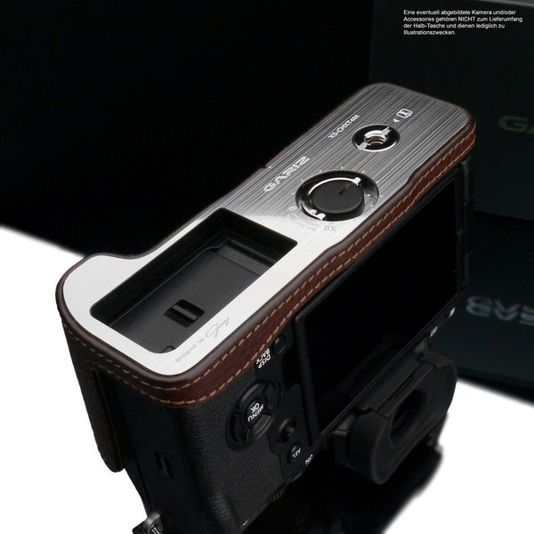GARIZ Kamera-Ledertasche Braun für Fujifilm X-T4 Modell: XS-CHXT4BR