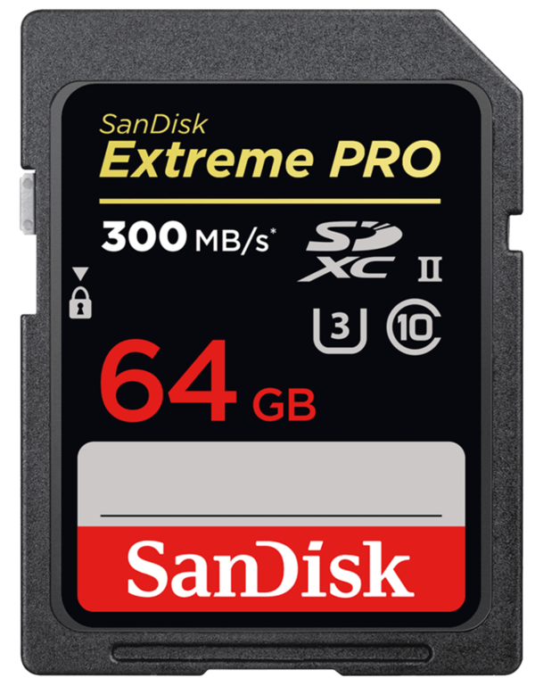 SanDisk Extreme PRO 64 GB SDXC-Speicherkarte bis zu 300 MB/Sek, UHS-II