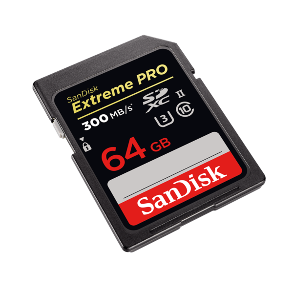 SanDisk Extreme PRO 64 GB SDXC-Speicherkarte bis zu 300 MB/Sek, UHS-II