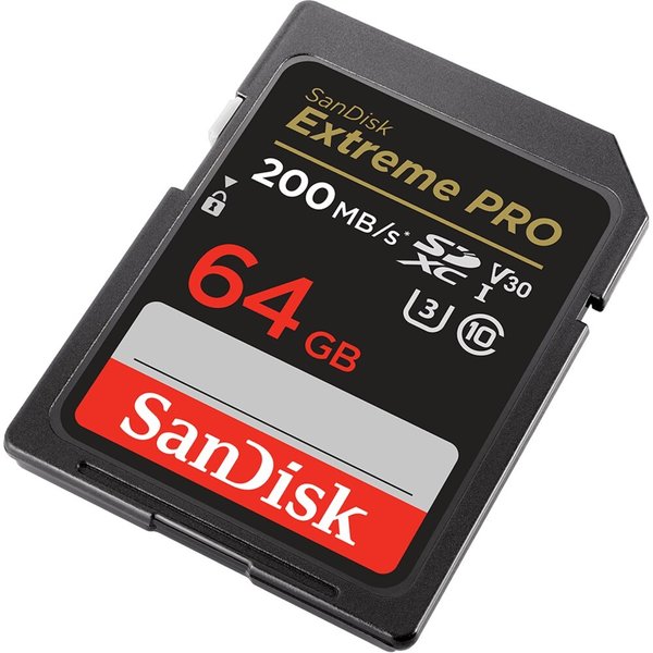 SanDisk Extreme PRO 64 GB SDXC-Speicherkarte bis zu 200 MB/Sek, UHS-I