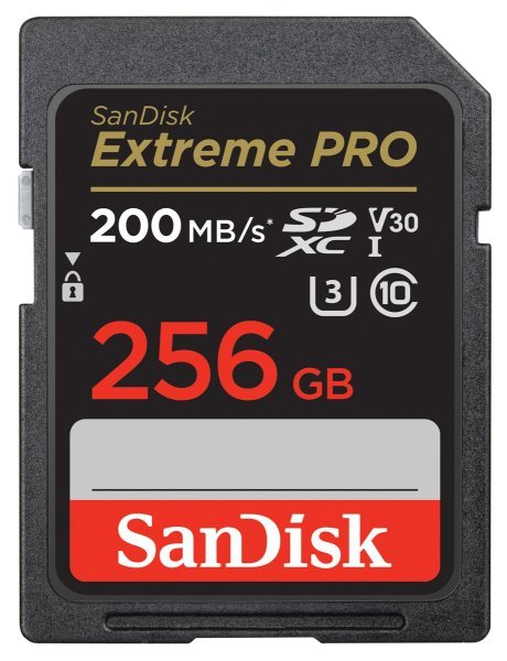 SanDisk Extreme PRO 256 GB SDXC-Speicherkarte bis zu 200 MB/Sek, UHS-I