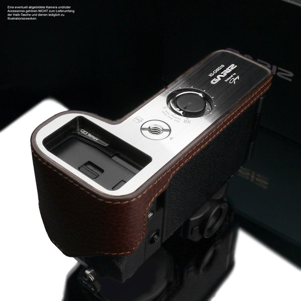 GARIZ Kamera-Ledertasche Braun für Fujifilm X-S10 Modell: XS-CHXS10BR