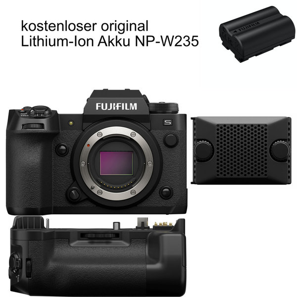 Fujifilm X-H2S + VG-XH Batteriegriff + FAN-001 Lüfter +  Akku NP-W235