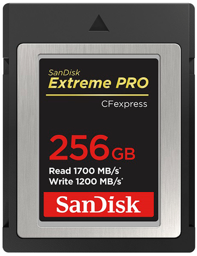 SanDisk Extreme PRO CFexpress Card 256GB Type B, 1700/1200 MB/s